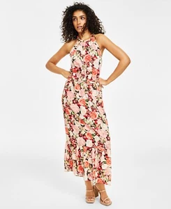 I.N.C. Women's Petite Size PS Emma Garden Floral Halter-Neck Maxi Dress NwT - Picture 1 of 3