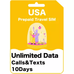T-Mobile USA, Canada & Mexico Travel SIM Card Unlimited Data & Talk for 10 Days - Picture 1 of 6