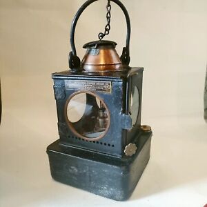 Vintage/Antique Four Glass, Railway Paraffin Lamp/Lantern