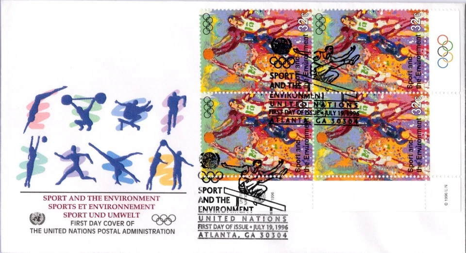 First Day Cover United Nations Postal Administration 1996 Olympics 32 Cents - Image 1 of 1
