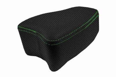 Fits 2013-2020 Subaru BRZ Scion GRS Carbon Fiber Console Lid Cover Green Stitch - Image 1 of 4