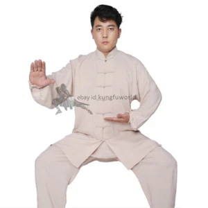 Summer Cotton Tai chi Uniform Kung fu Suit Martial arts Wushu Wing Chun Clothes - Picture 1 of 15