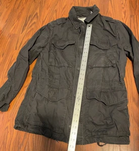 Lands End Women’s Dark Khaki Full Zip Windbreaker Jacket Coat Size Small - Picture 1 of 7