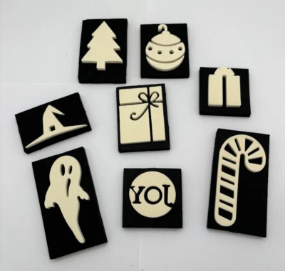 Lote de 8 2 selos de espuma sortida de Halloween e 6 selos de Natal artesanato livro de sucata - Imagem 1 de 4