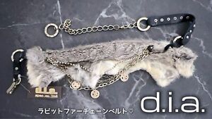 d.i.a DIA Rabbit fur chain belt Shibuya 109 Gal GYARU New