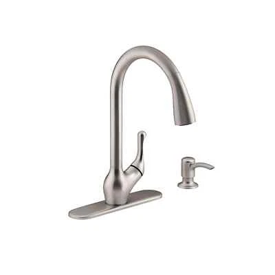 Kohler R776-SD-VS Barossa Stainless Steel Single-Handle Pull-Down Faucet - Image 1 of 4