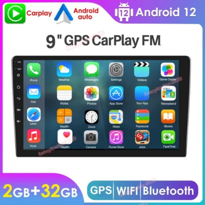 10 Inch Double 2Din Car Stereo Radio Apple Carplay Touch Screen Android GPS Wifi - Image 1 of 4