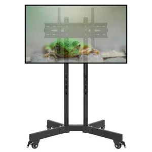 TV Stand Mobile Cart Trolley on Wheels for 32"-65" Screen. Adjustable Height - Picture 1 of 5