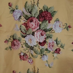 Vintage Ralph Lauren gelb Kathleen Satin Vorhänge 3 einzelne Paneele 40 x 84 - Bild 1 von 8