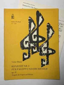 Noten. Bruns. Konzert Nr. 3. Für Fagott & Orchester.  Opus 41.  Mit Stimme. - Picture 1 of 1