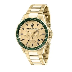 Maserati Sfida Men's Chronograph Yellow Dial R8873640005 Steel Quartz watch 44mm - Picture 1 of 4