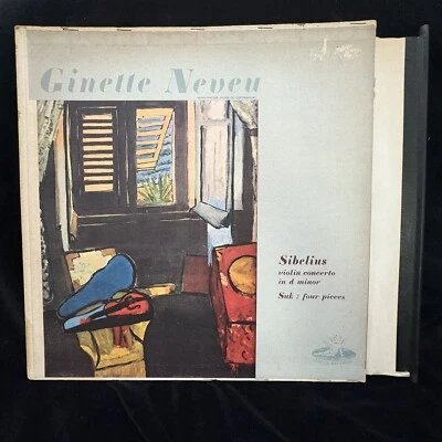 GINETTE NEVEU violin - SIBELIUS Concerto & SUK - ANGEL 35129 ENGLAND DOWEL LP - Image 1 of 4