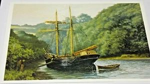 Blank Card. David Worrall Paintings (Prints). "Frenchmans Creek" Theme.   - Picture 1 of 3