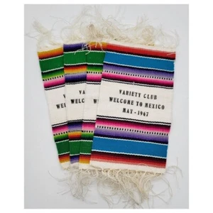 Vintage Midcentury Mini Woven Rugs - Picture 1 of 4