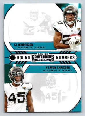 2020 Contenders Round Numbers #6 C.J. Henderson/K'Lavon Chaisson (ref 193433) - Image 1 of 2