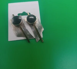 Artisan Vintage Sterling Pierced Earrings. AJV Sterling - Picture 1 of 14