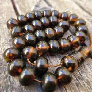 Vintage Amber Beads Tesbih Prayer Misbaha Natural Rosary Islamic Pressed Baltic - Picture 1 of 11