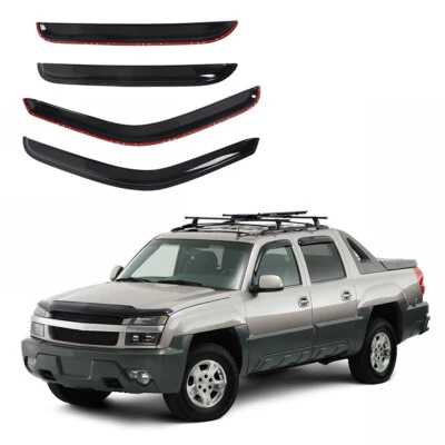 4pcs Window Visors Rain Guard For 2002-2006 Chevy Avalanche/Suburban 1500/2500 Foto 1 de 4