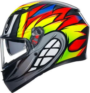 AGV K3 Helmet Birdy 2.0 Gray/Yellow/Red XLarge - Picture 1 of 3