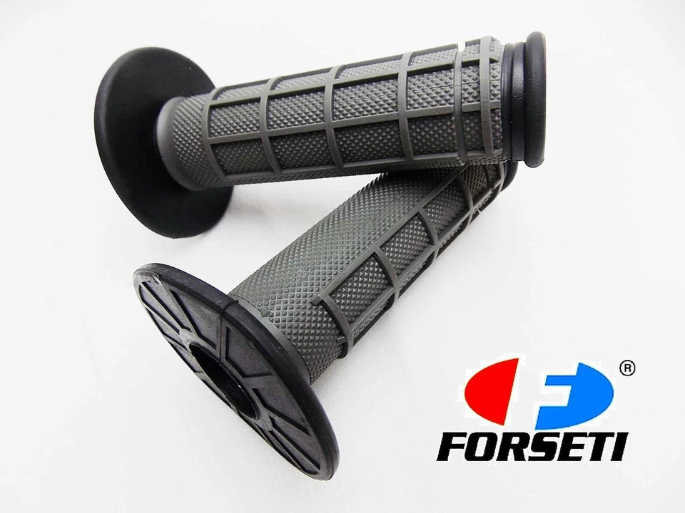 SUZUKI RMX250 BLACK GREY FORSETI HAND GRIP SET HANDLEBAR GRIPS PAIR - Image 1 of 4