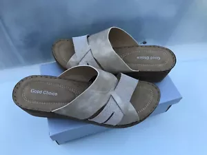 Damen Good Choice Raquel Plateau Slidesandalen mit Keilabsatz - Bild 1 von 12