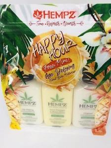 Juego de regalo CÁMPZ 3 lociones corporales Happy Hour Age Desafiando humectantes herbales 2,25 oz - Imagen 1 de 11