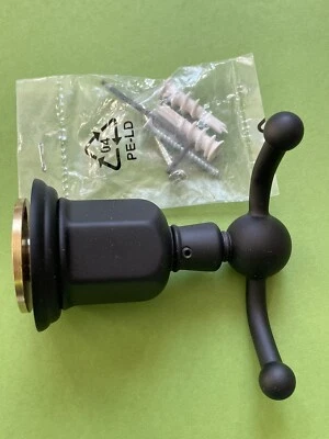 California Faucets 34-DRH 3 1/4" Montaje en Pared Doble Bata Gancho Latón Negro Mate Foto 1 de 4