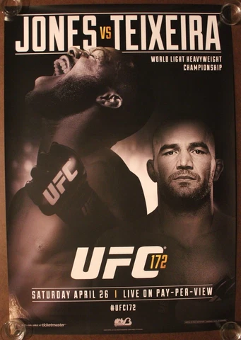 Official UFC 172 Jon Jones vs Teixeira Poster 27x39 (Near Mint) Cover