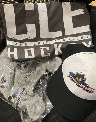 CLEVELAND Lake Erie Monsters Hockey Grey Winter Ski Hat/Baseball Cap/T-Shirt Cover