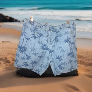 George Men’s Summer Shorts Palm Tree Print Size XL - Picture 1 of 8