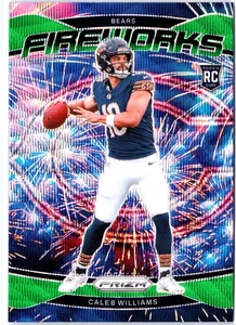 Caleb Williams 2024 Panini Prizm #25 Fireworks Green Prizm Chicago Bears - Bild 1 von 2