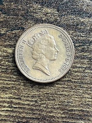 Moneda real de 1 centavo 1986 Reino Unido Gran Bretaña TB8023* Foto 1 de 2