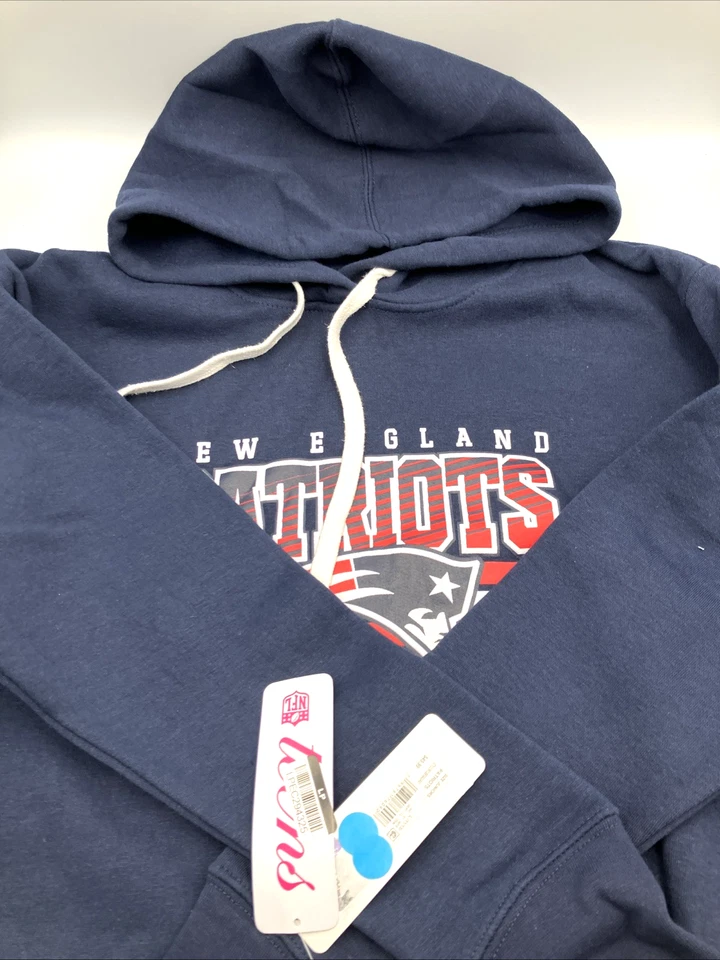 New England Patriots NFL TEENS Long Hoodie Hooded Sweatshirt Junior M 7/9