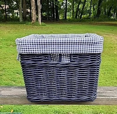 Cesta de almacenamiento para niños Blue Pottery Barn difícil de encontrar con forro Foto 1 de 4