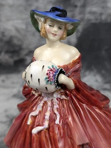 Figura Royal Doulton Genevieve H.N. Sombrero azul 1962 colores vibrantes ligeramente usado - Imagen 1 de 23
