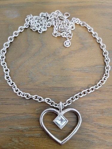 Givenchy Vintage Statement Collana o Cintura Cuore Grosso Catena Lunga Cristallo