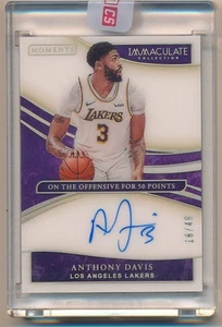 ANTHONY DAVIS 2019/20 IMMACULATE COLLECTION MOMENTS AUTOGRAPH LAKERS AUTO #18/49 - Picture 1 of 2
