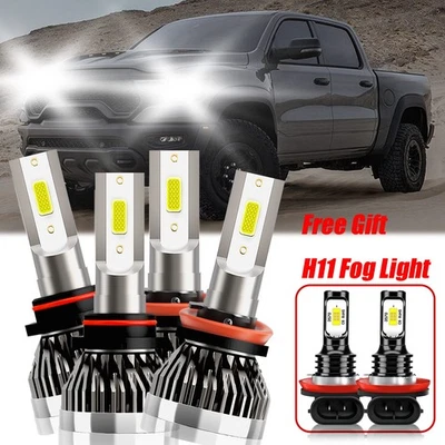 Kit Faros LED Para Ram 5500 2021-2022 Alto Bajo+Bombillas Antiniebla Blanco 6000K 6x Foto 1 de 4