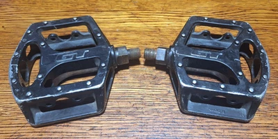 Vintage 90’s Mid School BMX K-218 GT Dyno Pedals 1/2” Racing Freestyle Black - Image 1 of 4