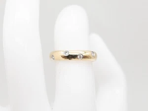 Tiffany & Co ETOILE 18k Yellow Gold Platinum Diamond Eternity Band Ring SZ 5 - Picture 1 of 8