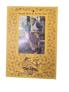 Kindred Spirits Tiered Skirt & Yo-Yo Vest Sewing Pattern One Size - Picture 1 of 4