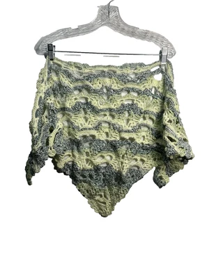 NEW handmade crochet SKULL wrap shawl open front poncho cardigan scarf ONE SIZE - Image 1 of 2