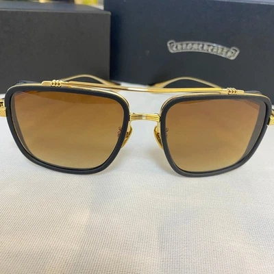 Gafas de sol informales cromadas cruzadas unisex marco cuadrado negro 55-20-149 mm Foto 1 de 4