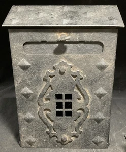 Cassetta postale da parete vintage rustica in metallo per lettere - 10" @209 - Foto 1 di 10