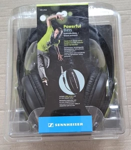 Sennheiser HD 202 Over The Ear Wired 3.5mm Jack On Cable DJ Headphones New Boxed - Picture 1 of 3