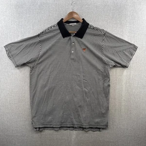 VINTAGE Peter Millar TEXAS LONGHORNS Poloshirt 2XL schwarz gestreift kurzarm - Bild 1 von 15