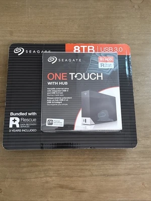 Seagate One Touch Hub 8TB External Desktop Hard Drive USB-C USB 3.0 New In Box - Image 1 of 4