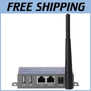 Network Printer Adapter for USB Printer - Windows Mac Linux - Picture 1 of 9