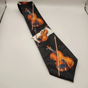 Steven Harris Violine Viola Noten Neuheit Krawatte Neu mit Etikett Polyester schwarz - Bild 1 von 7