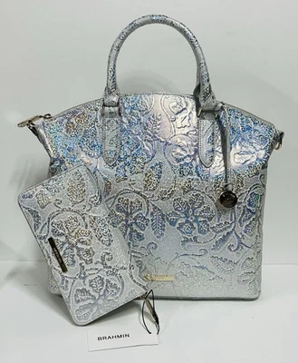 NEW BRAHMIN CHROME ESTONIA LARGE DUXBURY  & SURI WALLET ~ GENUINE LEATHER - Image 1 of 4